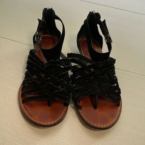 Vince Camuto Black Suede Sandals Size 6